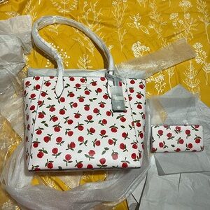 Kate Spade Rose Purse and Matching Wallet